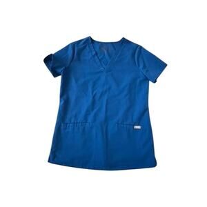 EUC Figs Blue nursing scrub top sz XS